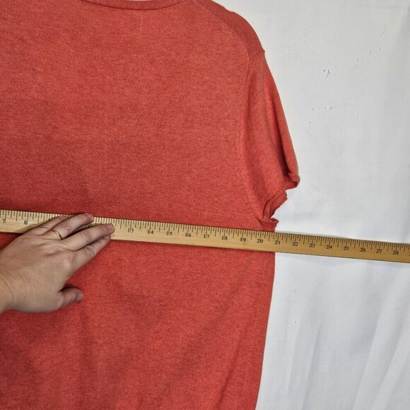 Eileen‎ Fisher Womens Coral Short Sleeve Cardigan Sweater XL Cotton Cashmere - Picture 7 of 9